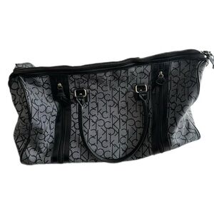 Calvin Klein | Monogram Black and Gray Travel Bag